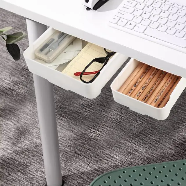 Alt view image 5 of 7 - 2pcs Under Desk Drawers - Self-Adhesive Hidden Undermount,under desk drawer