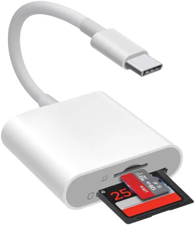 Main image of USB C to SD Card Reader for iPhone 15 16 17, Apple MFi Certified USB Type C SD Card Adapter with SD MicroSD Memory Dual Slots for iPad/MacBook/Mac, High-Speed Trail Camera Viewer