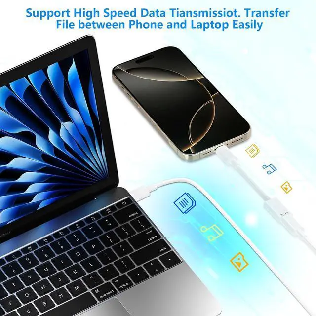 Alt view image 6 of 7 - USB C to Lightning Adapter Compatible with iPhone 17 16 15 Pro Max, 27W PD Fast Charging, Data Sync & Audio Output Support, Type C Male to Lightning Female Converter for iPad Air/Mini