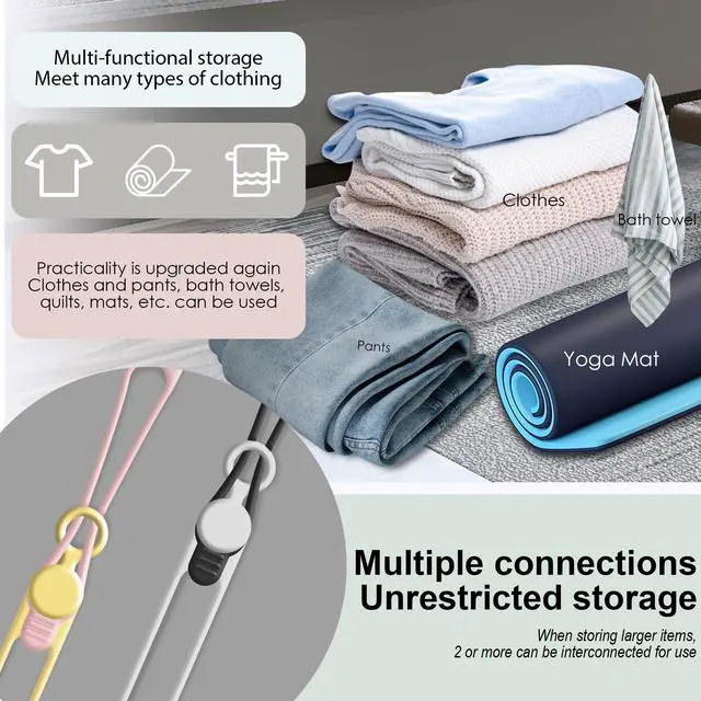 Alt view image 4 of 6 - 30Pcs Silicone Cable Ties, Cord Organizer Cable Management