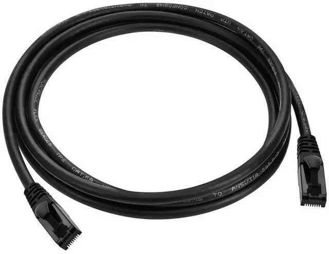 Alt view image 6 of 6 - Cat6A Flexible TPE Patch Cable - 7 Feet - Black | UTP, 24AWG, 500MHz, Pure Bare Copper, Snagless RJ45, Ethernet Cable - Flex Series