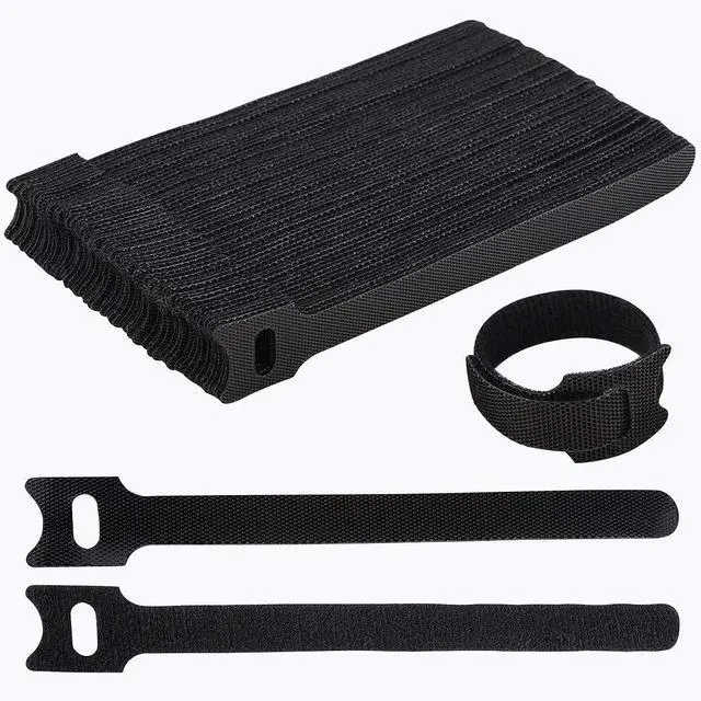 Main image of 60 PCS 6 Inches Reusable Cable Ties, Adjustable Cord Straps Wire Organizer Cord Wrap and Hook Loop Cable Management