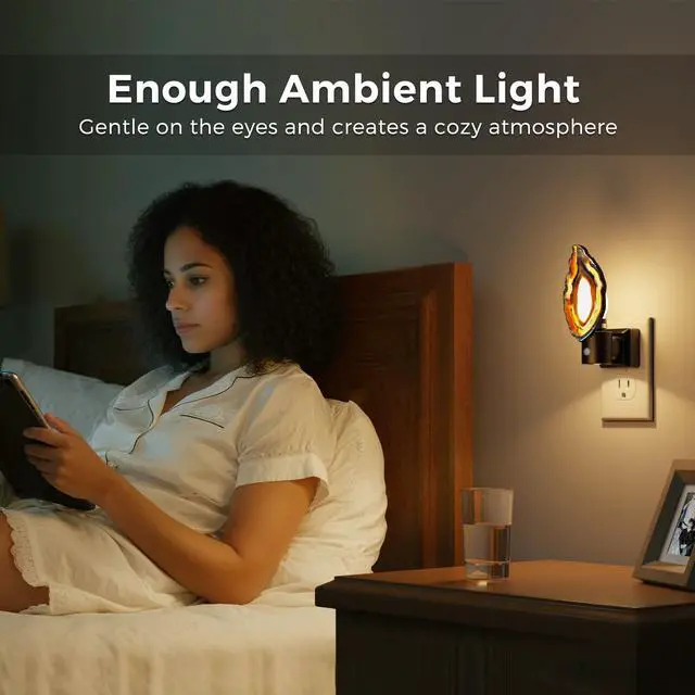Alt view image 7 of 7 - Night Light, Night Lights Plug into Wall, Agate Nightlight