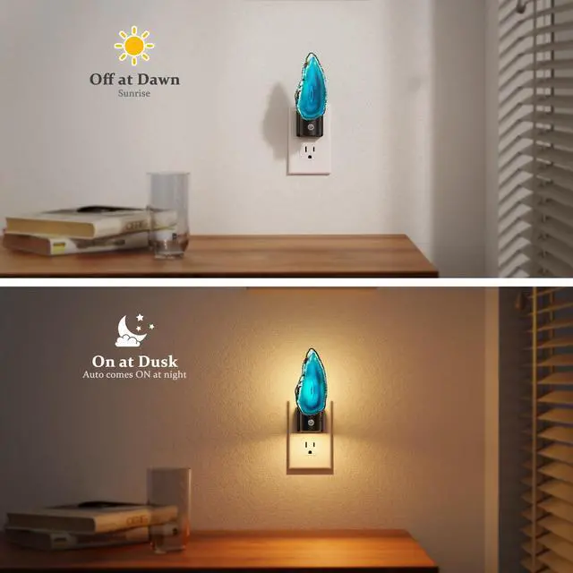 Alt view image 2 of 7 - Night Lights Plug into Wall, 2 Pack Agate Night Light