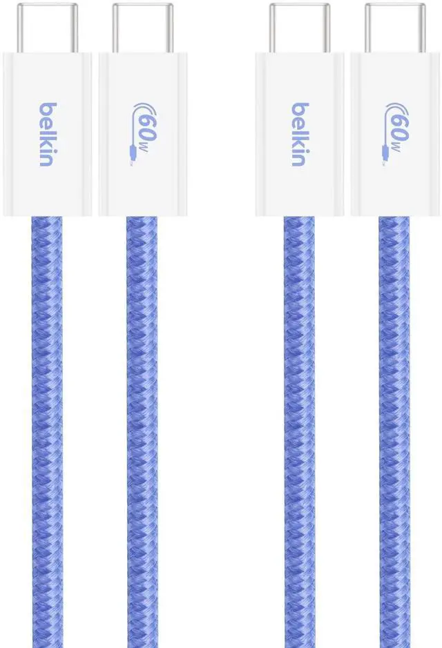 Main image of USB C to USB C 60W Braided Cable 2 Pack, 3.3ft iPhone Charger Cord