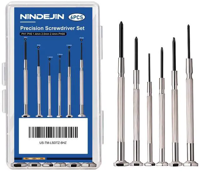Main image of 6PCS Precision Screwdriver Set, Flathead & Phillips Screw Repair Kit for Electronics & Small Items Laptops, Watches, Phones, Computers, Doorbells, Toys, Glasses