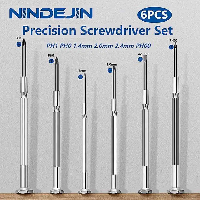 Alt view image 2 of 7 - 6PCS Precision Screwdriver Set, Flathead & Phillips Screw Repair Kit for Electronics & Small Items Laptops, Watches, Phones, Computers, Doorbells, Toys, Glasses