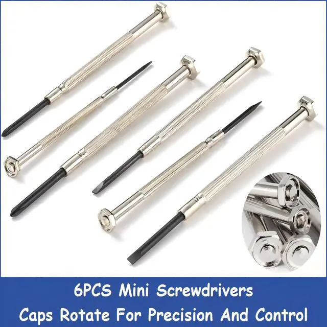 Alt view image 3 of 7 - 6PCS Precision Screwdriver Set, Flathead & Phillips Screw Repair Kit for Electronics & Small Items Laptops, Watches, Phones, Computers, Doorbells, Toys, Glasses