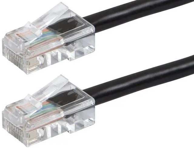 Main image of Cat6 Ethernet Patch Cable - RJ45, Stranded, 550Mhz, UTP, 24AWG, 15 Feet, Black - Zeroboot Series