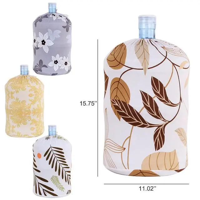 Alt view image 2 of 6 - 5 Gallon Water Dispenser Bucket Dust Cover, Stretchy Fabric Water Barrel Decorative Covers, Water Dispenser Bottle Protective Cover Suit for Home Office Hotel