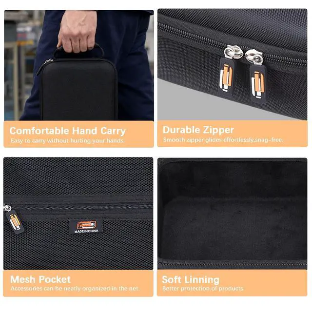Alt view image 5 of 7 - Hard EVA Carry Case Compatible with Meatanty Mouse Mover Undetectable Super-Silent Mouse Jiggler Device Move Randomly Automatic Wiggler Shaker Giggler, Protective Trave Box (Case Only)
