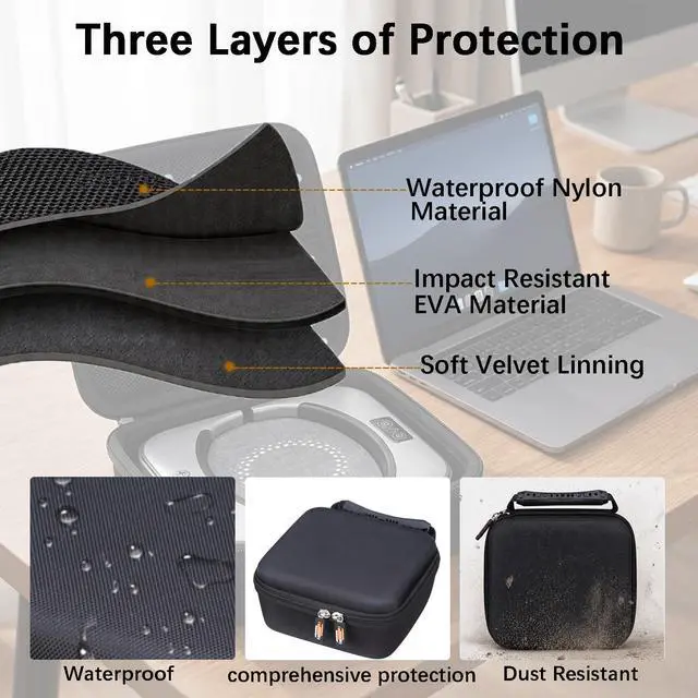 Alt view image 6 of 7 - Hard EVA Carry Case Compatible with Meatanty Mouse Mover Undetectable Super-Silent Mouse Jiggler Device Move Randomly Automatic Wiggler Shaker Giggler, Protective Trave Box (Case Only)