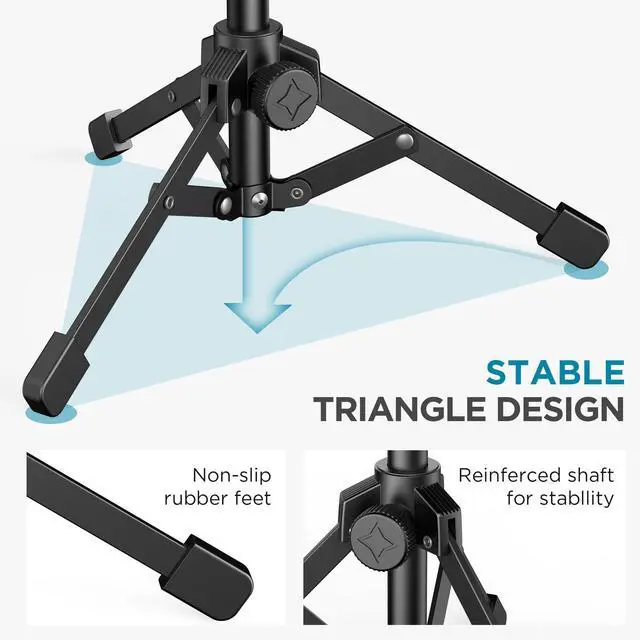 Alt view image 2 of 6 - Webcam Tripod, Extendable Webcam Stand for Desk Camera Stand Mount with Phone Holder for Webcam C922 C930e C920S C920 C615 C960 C920x BRIO 4K NexiGo N60, Right Light, GoPro with 1/4" Thread