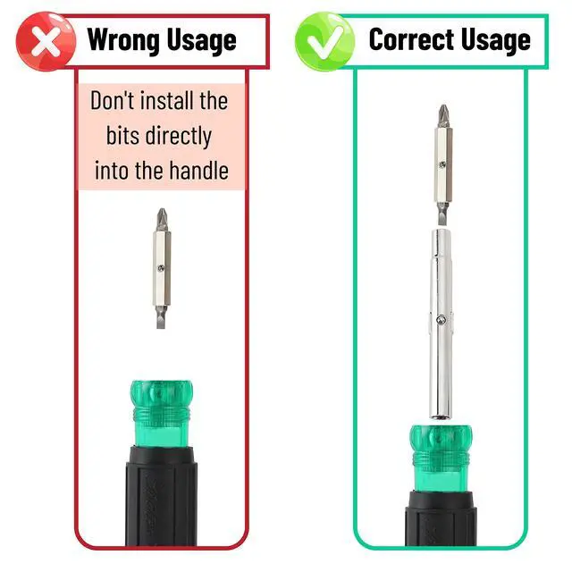 Alt view image 5 of 7 - Multi-Bit Screwdriver/Nut Driver, All in One Multitool