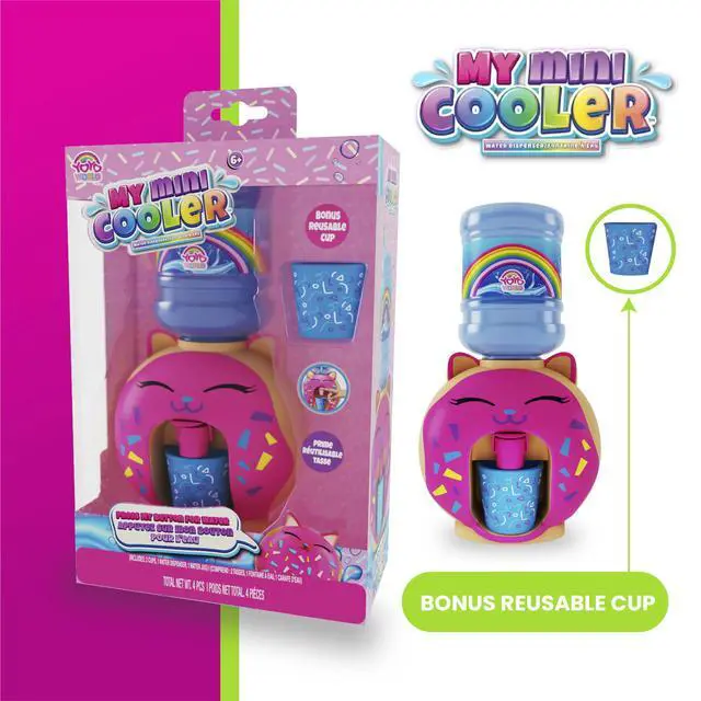 Alt view image 6 of 7 - Tiny Water Dispenser Machine for Dollhouse Furniture, Juice, Beverage | Miniature Desktop Water Dispenser, Best Gift for Boys and Girls (Doughnut)