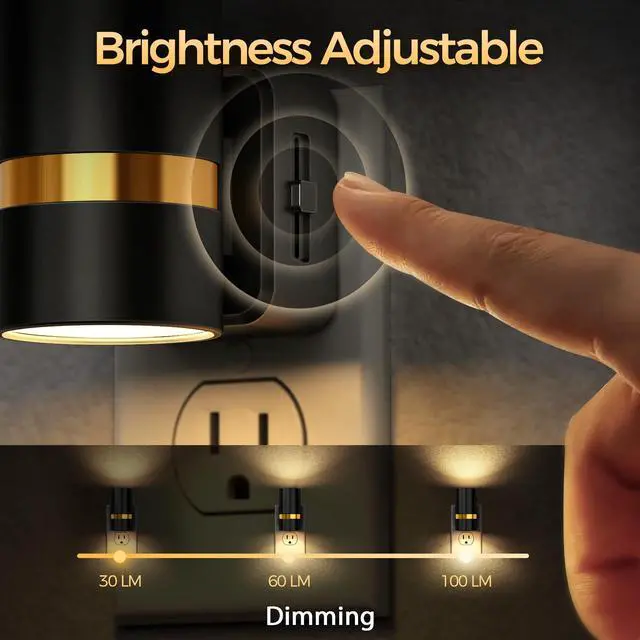 Alt view image 2 of 7 - LED Night Light, 2 Pack, Dimmable Night Light Plug in