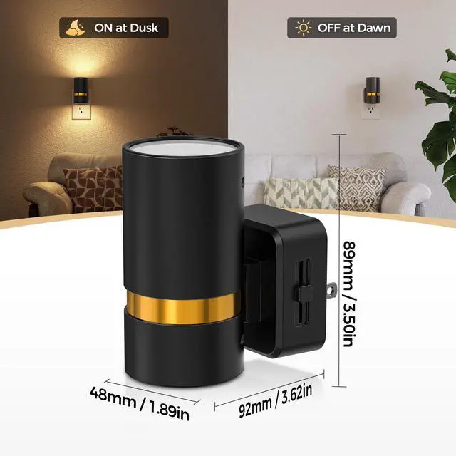 Alt view image 6 of 7 - LED Night Light, 2 Pack, Dimmable Night Light Plug in