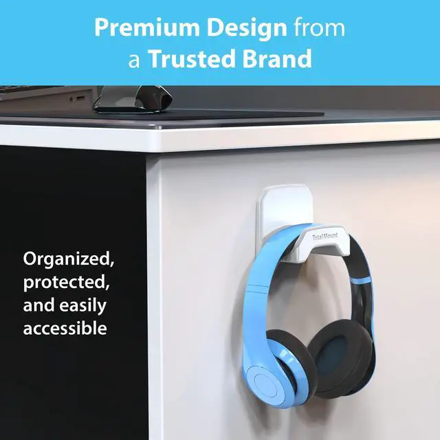 Alt view image 5 of 6 - Gaming Headset Hanger Removable Adhesive Strips (White)