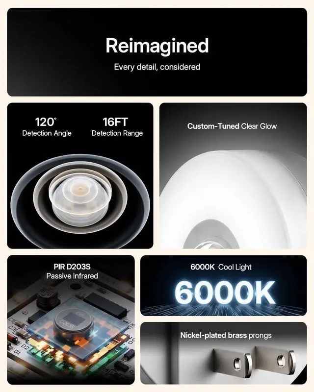 Alt view image 3 of 7 - Motion Sensor Night Light - Plug-in 6000K Cool White Anti-Glare LED Nightlight, Ultra Bright Cozy Soft Glow Not Dazzling for Hallway, Stairs, Garage, Bedroom, Bathroom, Garage, Kitchen, 2 Pack