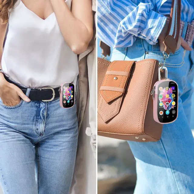 Alt view image 7 of 7 - MP3 MP4 Player Carry Bag with Clear Window Travel Carrying Case for 4" 5'' Touch Screen MP3 MP4 Player Case Storage Bag with Inner Pocket for Earphones, USB Cable, Memory Card (Pink) (1 Pack)