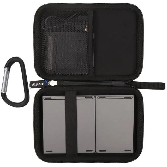 Alt view image 5 of 7 - Hard Travel Carrying Case for Samsers Foldable Bluetooth Keyboard, Storage EVA Case Compatible with Samsers Touchpad Portable Wireless Keyboard KT03 (Case Only)