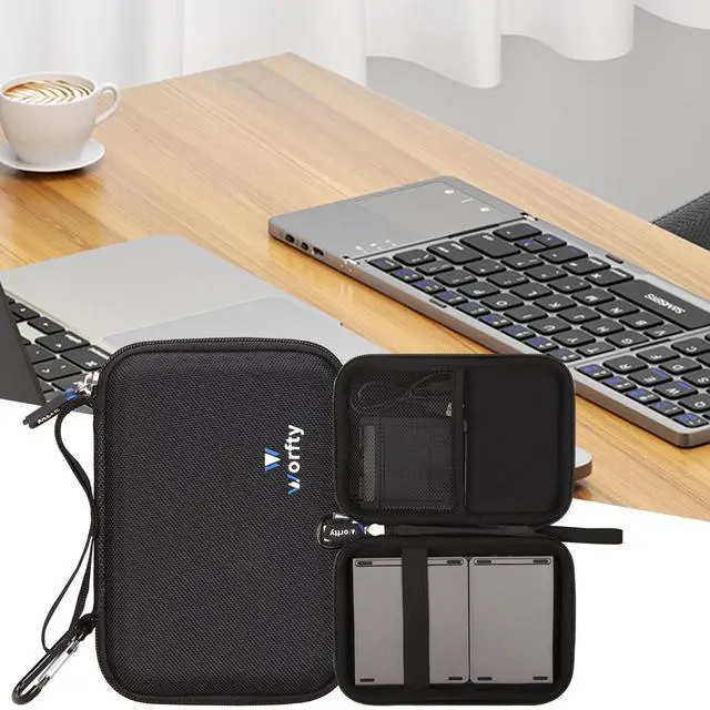 Alt view image 6 of 7 - Hard Travel Carrying Case for Samsers Foldable Bluetooth Keyboard, Storage EVA Case Compatible with Samsers Touchpad Portable Wireless Keyboard KT03 (Case Only)