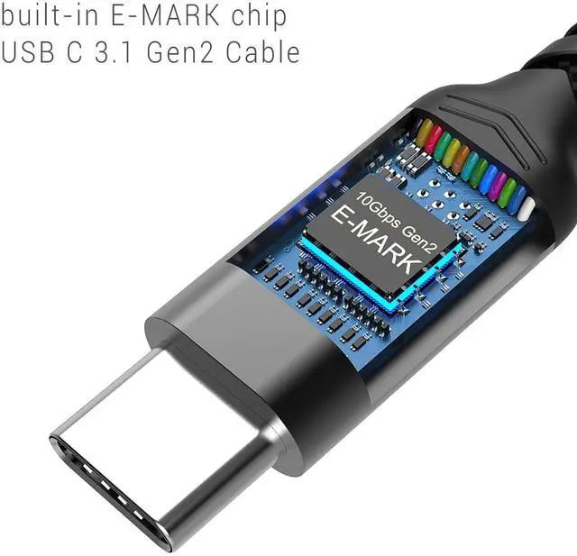 Alt view image 7 of 7 - USB C to USB C Cable 3.1 Gen 2 Right Angle, 3.3ft 2 Packs