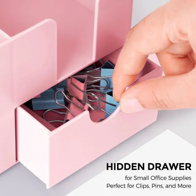 Alt view image 2 of 7 - Small Desk Organizer with Drawer