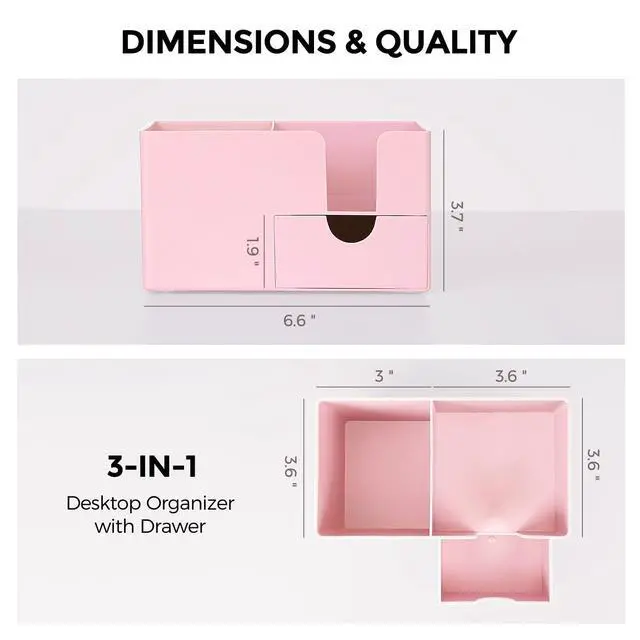 Alt view image 5 of 7 - Small Desk Organizer with Drawer