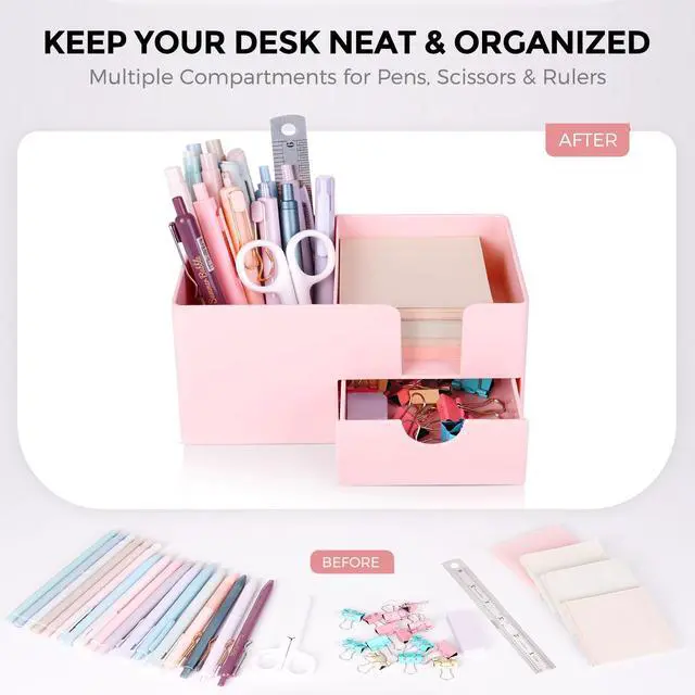 Alt view image 6 of 7 - Small Desk Organizer with Drawer