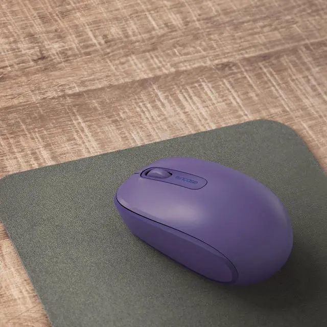 Alt view image 3 of 7 - Wireless Mobile Mouse 1850 Designed by Microsoft Compact, Comfortable, Right/Left Hand Use, 6-Month Battery Life, Nano Transceiver, Works with Mac/Windows 8/10/11 (Purple)