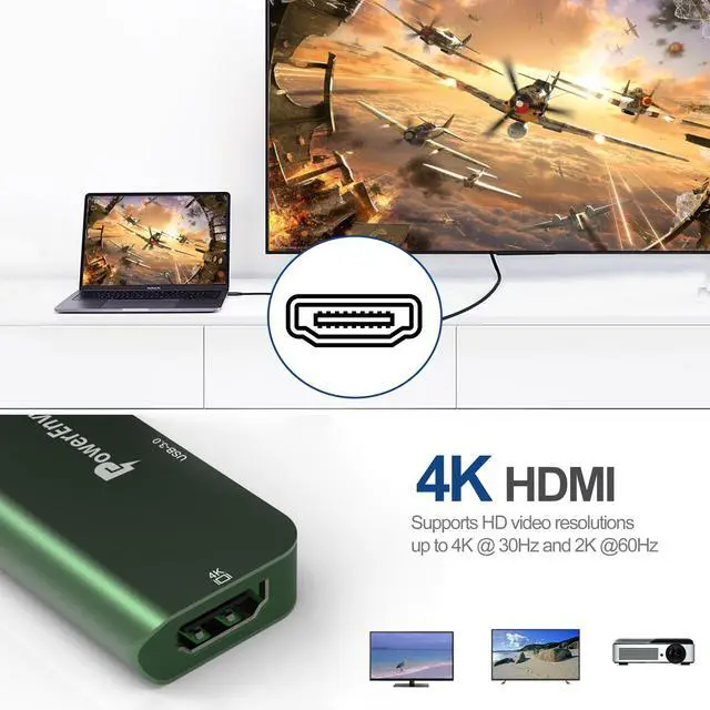 Alt view image 4 of 6 - USB HUB,3-in-1 USB C Charging PD 100W,4K HDMI Adapter, USB A 3.0 Port 5Gbps Aluminum Portable Type C Adapter for MacBook Pro, MacBook Air, iPad Pro, XPS and More
