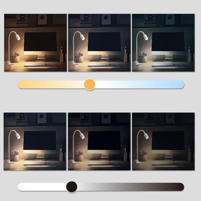 Alt view image 3 of 7 - LED Reading Lights for Bed Headboard, Clip on Spotlight Lamp for Desk, Dorm Bed, Dimmable USB Clamp Book Light with Flexible Gooseneck, Change Color Temperature 3000/4000/6000K