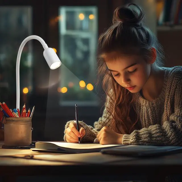 Alt view image 6 of 7 - LED Reading Lights for Bed Headboard, Clip on Spotlight Lamp for Desk, Dorm Bed, Dimmable USB Clamp Book Light with Flexible Gooseneck, Change Color Temperature 3000/4000/6000K