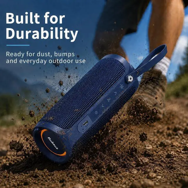 Alt view image 6 of 7 - Portable Bluetooth Speaker 15W, IPX6, Blue