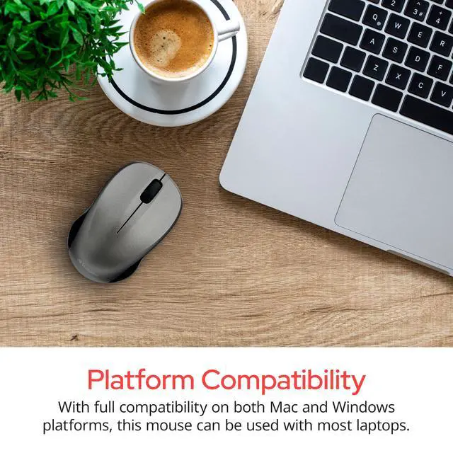 Alt view image 5 of 7 - 2.4G Wireless LED Silent Mouse - Noiseless and Silent Click Computer Mouse with Nano Receiver for Mac and PC - Silver
