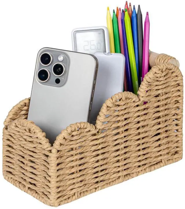 Main image of Bedside Table Desk Organizer Caddy, Remote Pen&Pencil Holder Cup