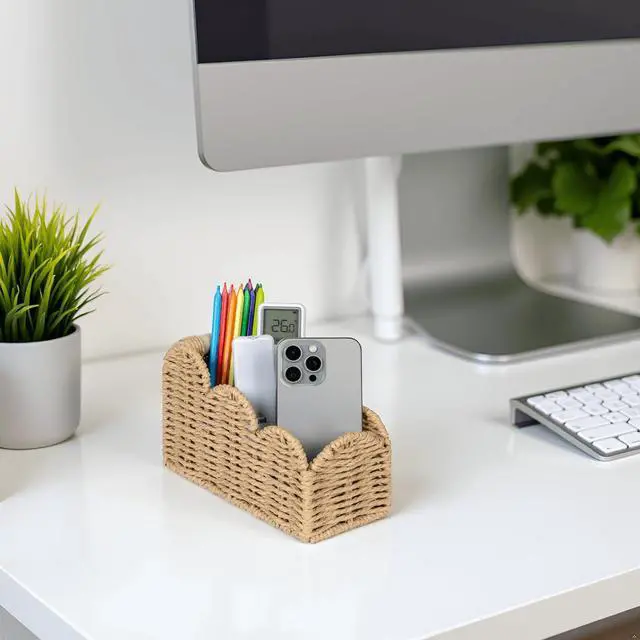 Alt view image 5 of 7 - Bedside Table Desk Organizer Caddy, Remote Pen&Pencil Holder Cup