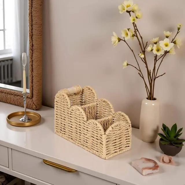 Alt view image 7 of 7 - Bedside Table Desk Organizer Caddy, Remote Pen&Pencil Holder Cup