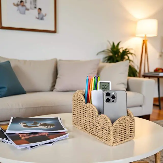 Alt view image 4 of 7 - Bedside Table Desk Organizer Caddy, Remote Pen&Pencil Holder Cup