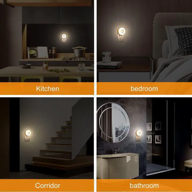 Alt view image 5 of 6 - Night Lights Plug Into Wall, 200LM Bright Plug in Night Light, Motion Sensor Nightlights Plugin Wall Decorative for Home (Cool White 2Pack)