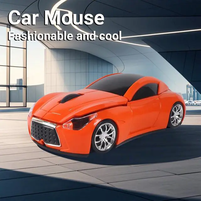 Alt view image 2 of 6 - Car Mouse, Wireless Mouse (Orange)