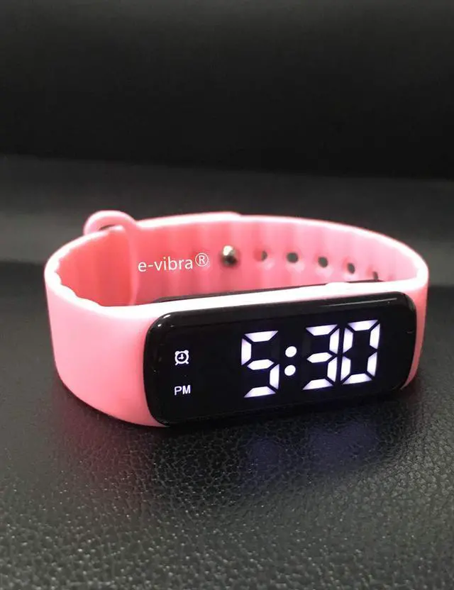 Alt view image 2 of 4 - 8 Alarm Vibrating Alarm Watch Medical Reminder Watch - with Timer and 8 Daily Alarms (Pink - Small)