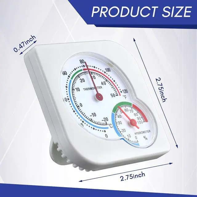 Alt view image 2 of 7 - 6 Pcs Indoor Thermometer and Humidity Gauge Indoor Mini Thermometer Hygrometer Temperature Humidity Meter Temperature and Monitor with Pointers for Home, Kitchen, Planting Room
