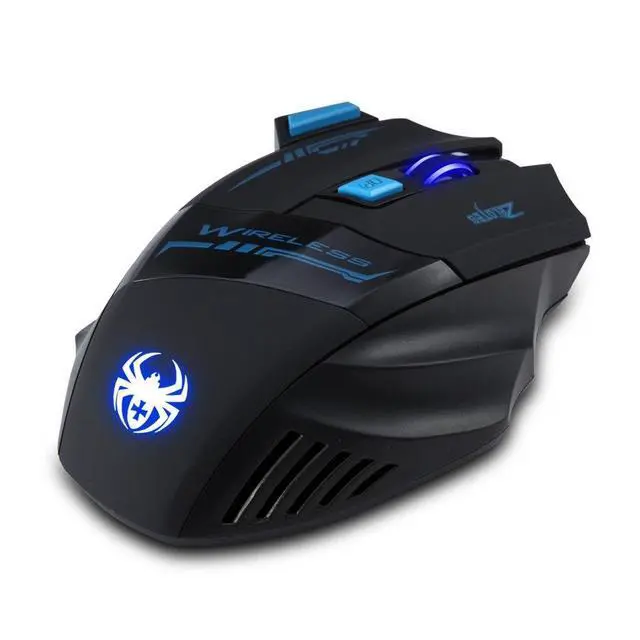 Alt view image 2 of 6 - Wireless Mouse,4 Adjustable DPI,7 Buttons,Ergonomic Design,Energy-Saving,2.4GHz with USB Receiver,Optical Portable Mouse for PC,Mac,Laptop,Black