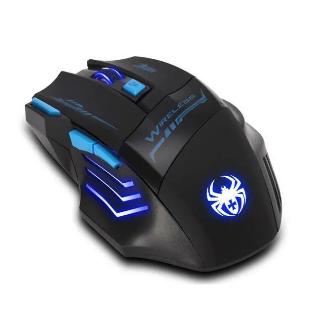 Alt view image 4 of 6 - Wireless Mouse,4 Adjustable DPI,7 Buttons,Ergonomic Design,Energy-Saving,2.4GHz with USB Receiver,Optical Portable Mouse for PC,Mac,Laptop,Black