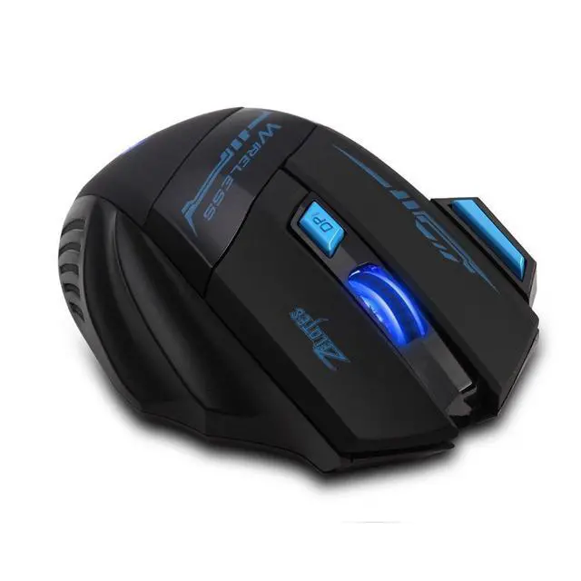 Alt view image 5 of 6 - Wireless Mouse,4 Adjustable DPI,7 Buttons,Ergonomic Design,Energy-Saving,2.4GHz with USB Receiver,Optical Portable Mouse for PC,Mac,Laptop,Black