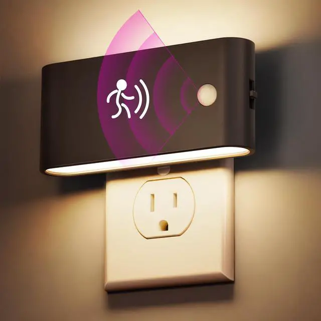 Main image of Motion Sensor Night Light,0-100LM Dimmable Nightlight,3000K,Black