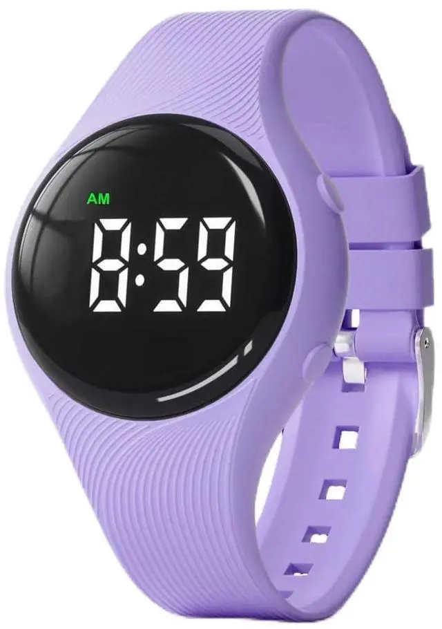 Main image of Potty Training Watch - Water Resistant Silent Vibrating Alarm Wristband - Rechargeable Medical Reminder Watch - with Alarm and Lock Screen (Purple)