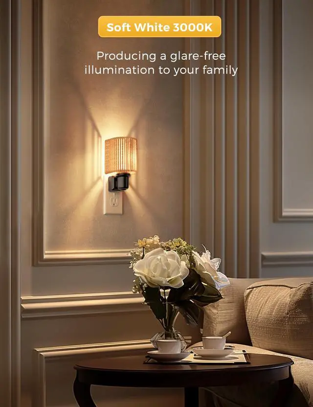 Alt view image 7 of 7 - Night Lights Plug into Wall, Plug in Night Light Dimmable 100LM